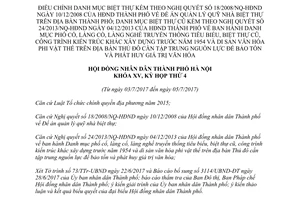 Nghị quyết 04/NQ-HĐND 2017 điều chỉnh 18/2008/NQ-HĐND 24/2013/NQ-HĐND Hà Nội