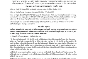 Quyết định 50/2017/QĐ-UBND sửa đổi Quyết định 47/2015/QĐ-UBND lập hồ sơ cai nghiện Huế