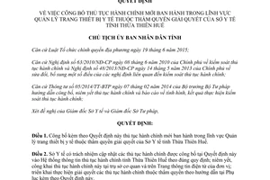 Quyết định 1528/QĐ-UBND 2017 thủ tục hành chính Sở Y tế Huế