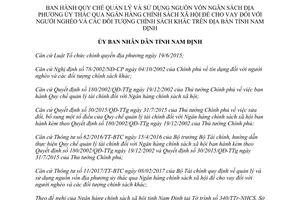 Quyết định 18/2017/QĐ-UBND nguồn vốn ngân sách địa phương cho vay người nghèo Nam Định