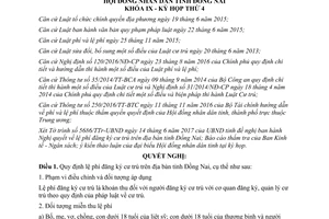 Nghị quyết 74/2017/NQ-HĐND quy định lệ phí đăng ký cư trú Đồng Nai