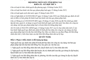 Nghị quyết 75/2017/NQ-HĐND phân bổ kinh phí xây dựng văn bản quy phạm Đồng Nai