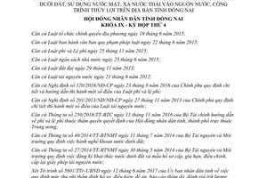 Nghị quyết 64/2017/NQ-HĐND phí thẩm định hồ sơ điều kiện đề án khai thác nước dưới đất Đồng Nai