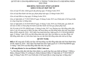 Nghị quyết 62/2017/NQ-HĐND hoạt động Hội đồng nhân dân Nam Định 2016 2021