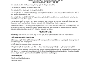 Nghị quyết 53/2017/NQ-HĐND mức chế độ thu nộp và quản lý lệ phí hộ tịch Nam Định