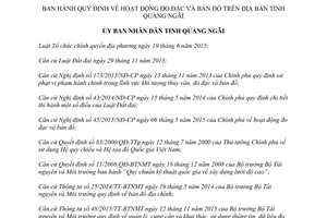 Quyết định 45/2017/QĐ-UBND hoạt động đo đạc bản đồ Quảng Ngãi