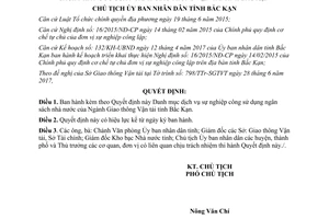 Quyết định 977/QĐ-UBND 2017 duyệt Danh mục dịch vụ sự nghiệp công ngân sách nhà nước Bắc Kạn