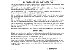 Quyết định 2329/QĐ-BGDĐT 2017 tài liệu Hướng dẫn đo lường hài lòng dịch vụ giáo dục công