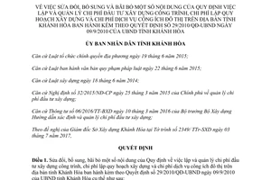 Quyết định 10/2017/QĐ-UBND sửa đổi 29/2010/QĐ-UBND chi phí đầu tư xây dựng Khánh Hòa