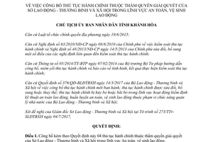 Quyết định 2007/QĐ-UBND 2017 thủ tục hành chính lĩnh vực An toàn vệ sinh lao động Khánh Hòa