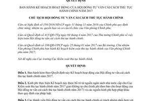 Quyết định 522/QĐ-HĐTV 2017 ban hành kế hoạch hoạt động