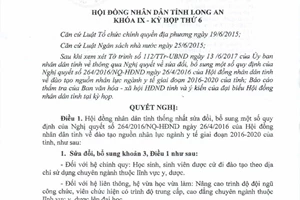 Nghị quyết 32/2017/NQ-HĐND sửa đổi 264/2016/NQ-HĐND đào tạo nguồn nhân lực y tế Long An