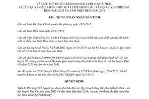 Quyết định 2518/QĐ-UBND 2017 lựa chọn nhà thầu Quy hoạch phát triển Phù Cát Bình Định 2025 2035