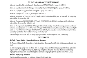 Quyết định 17/2017/QĐ-UBND mức thu sản phẩm dịch vụ công ích thủy lợi Vĩnh Long