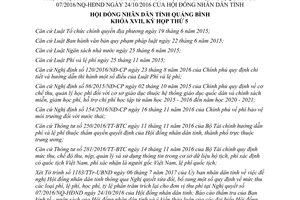 Nghị quyết 22/2017/NQ-HĐND sửa đổi phí lệ phí học phí tỷ lệ phần trăm 07/2016/NQ-HĐND Quảng Bình