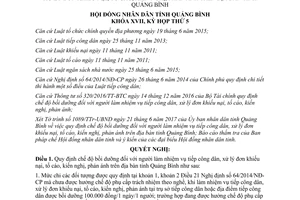 Nghị quyết 23/2017/NQ-HĐND chế độ bồi dưỡng người có nhiệm vụ tiếp công dân xử lý đơn Quảng Bình
