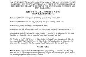 Nghị quyết 40/2017/NQ-HĐND bãi bỏ 18/2015/NQ-HĐND quản lý thuế doanh nghiệp Bình Phước