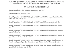 Quyết định 34/2017/QĐ-UBND luân chuyển hồ sơ xác định nghĩa vụ tài chính đất đai Long An
