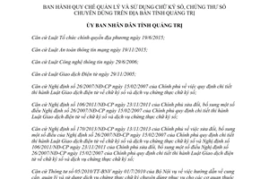 Quyết định 10/2017/QĐ-UBND quản lý sử dụng chữ ký số chứng thư số chuyên dùng Quảng Trị