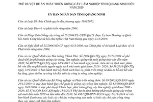 Quyết định 2842/QĐ-UBND 2017 phê duyệt Đề án phát triển giống cây lâm nghiệp Quảng Ninh