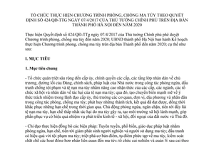 Kế hoạch 175/KH-UBND 2017 tổ chức thực hiện Chương trình phòng chống ma túy 424/QĐ-TTg Hà Nội