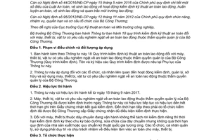 Thông tư 10/2017/TT-BCT kiểm định an toàn máy vật tư có yêu cầu nghiêm ngặt về an toàn lao động