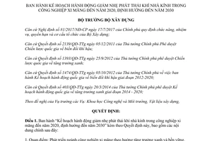 Quyết định 802/QĐ-BXD 2017 giảm nhẹ phát thải khí nhà kính trong công nghiệp xi măng 2020 2030