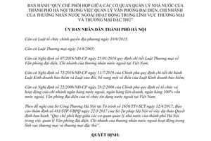 Quyết định 25/2017/QĐ-UBND Quy chế phối hợp giữa các cơ quan quản lý nhà nước Hà Nội