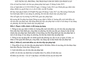 Thông tư 07/2017/TT-BTP tính điểm chỉ tiêu tiếp cận pháp luật Hội đồng đánh giá tiếp cận pháp luật