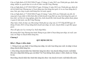 Thông tư 11/2017/TT-BCT tạm nhập tái xuất tạm xuất tái nhập chuyển khẩu hàng hóa