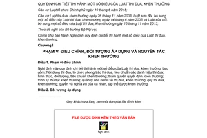 Nghị định 91/2017/NĐ-CP hướng dẫn Luật thi đua khen thưởng