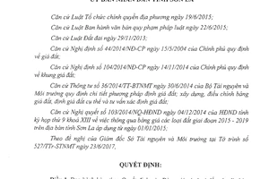 Quyết định 19/2017/QĐ-UBND Bảng giá đất Sơn La áp dụng đến 2019