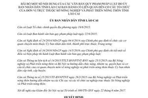 Quyết định 21/2017/QĐ-UBND bãi bỏ văn bản về đơn vị trực thuộc Sở Nông nghiệp Lào Cai