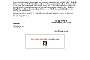 Công văn 3973/BYT-PC 2017 xin ý kiến dự thảo Thông tư bãi bỏ văn bản quy phạm pháp luật