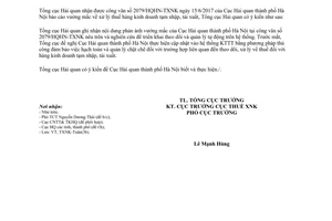 Công văn 4497/TCHQ-TXNK 2017 thuế hàng kinh doanh tạm nhập tái xuất