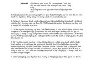 Công văn 991/TTg-ĐMDN 2017 phê duyệt doanh nghiệp nhà nước hoàn thành cổ phần hóa 2017 2020