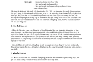 Công văn 2919/BGDĐT-GDĐH 2017 khảo sát tình hình việc làm sinh viên tốt nghiệp
