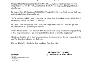 Công văn 3068/TCT-CS 2017 chính sách mua hóa đơn đối với hộ cá nhân kinh doanh