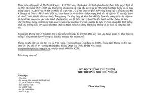 Công văn 650/UBDT-TTTT 2017 phối hợp xây dựng Hệ thống Thông tin dữ liệu dân tộc