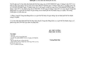 Công văn 1023/TTg-ĐMDN 2017 cổ phần hóa Trung tâm Đăng kiểm xe cơ giới Hà Nội