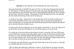 Công văn 2999/LĐTBXH-BTXH 2017 Xây dựng cơ sở dữ liệu về an sinh xã hội ứng dụng công nghệ