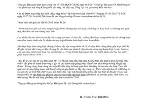 Công văn 4896/TCHQ-TXNK 2017 phân loại mặt hàng Khung thân cẩu tháp