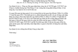 Công văn 159/TCHQ-QLRR 2017 vướng mắc trong phân luồng tờ khai