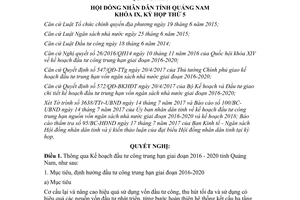 Nghị quyết 27/NQ-HĐND 2017 Kế hoạch đầu tư công trung hạn Quảng Nam 2016 2020