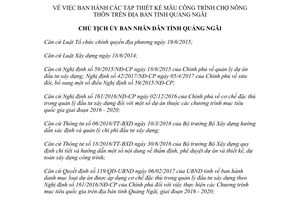 Quyết định 1355/QĐ-UBND 2017 về tập thiết kế mẫu công trình Chợ nông thôn Quảng Ngãi