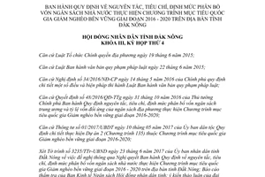 Nghị quyết 03/2017/NQ-HĐND phân bổ vốn ngân sách nhà nước Chương trình Giảm nghèo Đắk Nông