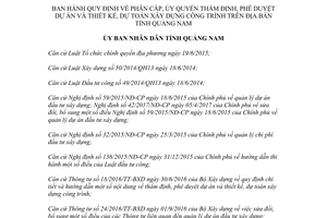 Quyết định 16/2017/QĐ-UBND phân cấp thẩm định thiết kế dự toán công trình xây dựng Quảng Nam