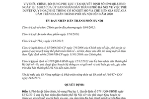 Quyết định 5003/QĐ-UBND 2017 điều chỉnh 5791/QĐ-UBND Quy hoạch giết mổ chế biến gia súc Hà Nội