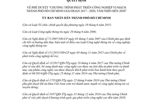 Quyết định 4022/QĐ-UBND 2017 Chương trình phát triển công nghiệp vi mạch thành phố Hồ Chí Minh