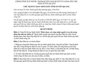 Quyết định 843/QĐ-UBND 2017 thủ tục hành chính tiếp nhận trả kết quả bưu chính Tuyên Quang